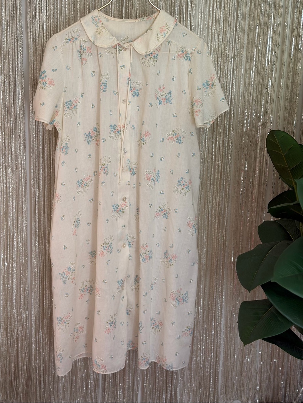 Vintage Prairie Floral House Dress Cottagecore Grandmacore ONE SIZE